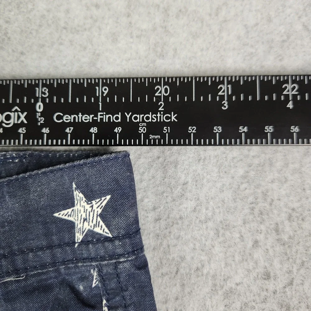 Southpole Shorts Mens 38 Blue Star Print Flat Front Casual Streetwear Americana